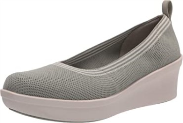 Zapato De Salón Con Helecho Rosa De Mujer De Textil Olivo Polvoriento De Clarks