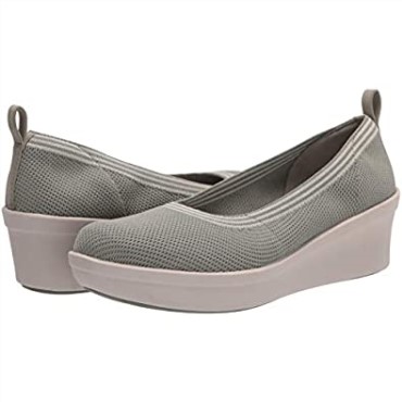 Zapato De Salón Con Helecho Rosa De Mujer De Textil Olivo Polvoriento De Clarks