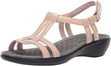 Sandalia Sonar Aster De Mujer De Charol Sintético Rosa Polvoriento De Clarks