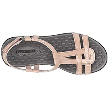 Sandalia Sonar Aster De Mujer De Charol Sintético Rosa Polvoriento De Clarks