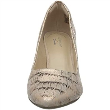 Clarks Dusty Rose Interest Leather - Zapato De Salón Con Tulipán Illeana Para Mujer