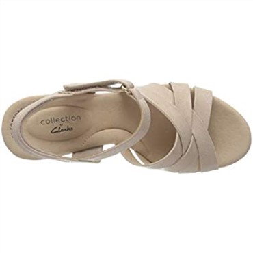 Sandalia Con Tacón Clarks Dusty Rose Lafley Leah Para Mujer