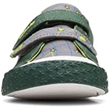 Clarks Foxing Lo Niño Pequeño Textil Lienzo Gris