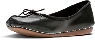 Clarks Freckle Ice Cerrado Cuero Negro Mujer