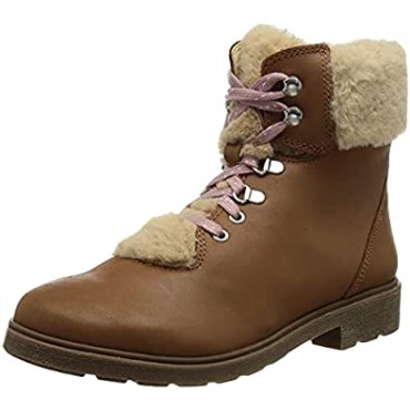 Botas De Nieve Para Niña Clarks Astrol Hiker K Tan Leather