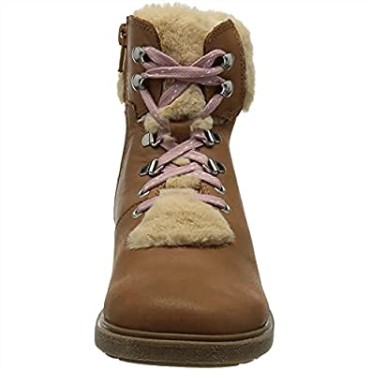 Botas De Nieve Para Niña Clarks Astrol Hiker K Tan Leather
