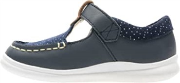 Zapatillas Niña Clarks Cloud Rosa T Bajas Azul Marino Piel