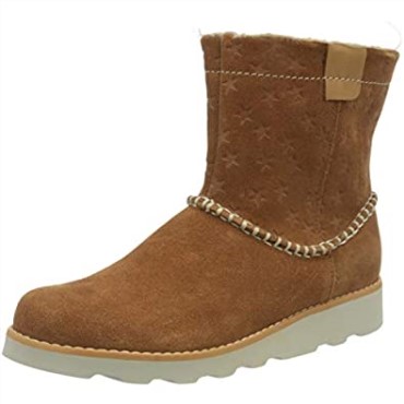 Botas Slouch Piper K Clarks Girl's Crown Ante Color Canela