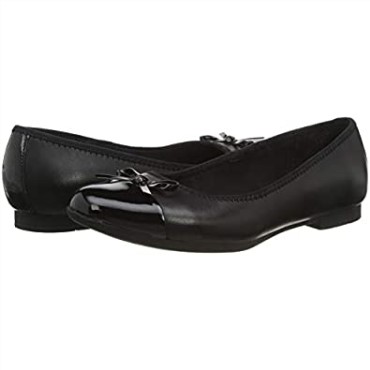 Bailarinas De Niña Clarks Scala Bloom Y Piel Negra