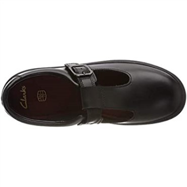 Bailarinas De Niña Clarks Street Soar K Negras