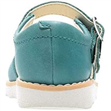 Sandalias Clarks Crown Bloom T Sling Back Para Niña Cuero Azul Verde Azulado