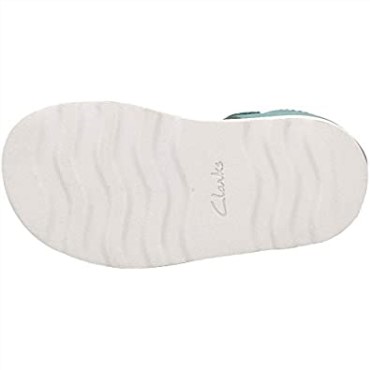 Sandalias Clarks Crown Bloom T Sling Back Para Niña Cuero Azul Verde Azulado
