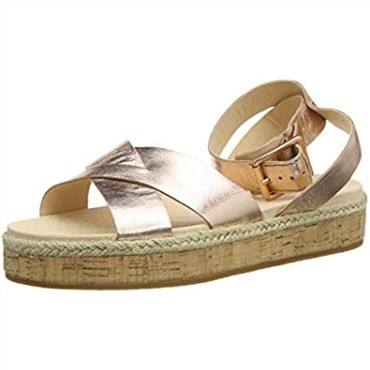 Clarks Gold Rose Gold Lea Rose Gold Lea Botanic Poppy Sandalias Con Correa En El Tobillo Para Mujer