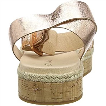 Clarks Gold Rose Gold Lea Rose Gold Lea Botanic Poppy Sandalias Con Correa En El Tobillo Para Mujer