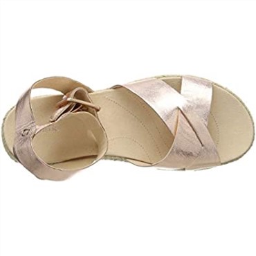 Clarks Gold Rose Gold Lea Rose Gold Lea Botanic Poppy Sandalias Con Correa En El Tobillo Para Mujer