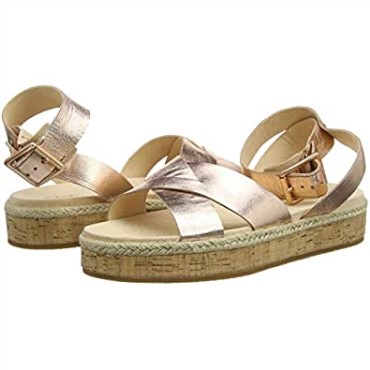 Clarks Gold Rose Gold Lea Rose Gold Lea Botanic Poppy Sandalias Con Correa En El Tobillo Para Mujer