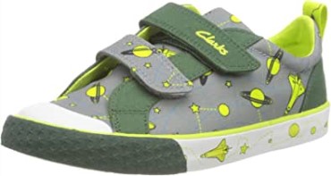 Clarks Grey Interest Foxing Lo K Zapatillas Unisex Para Niños