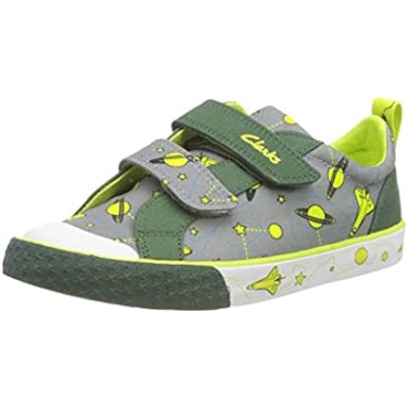 Clarks Grey Interest Foxing Lo K Zapatillas Unisex Para Niños