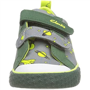 Clarks Grey Interest Foxing Lo K Zapatillas Unisex Para Niños