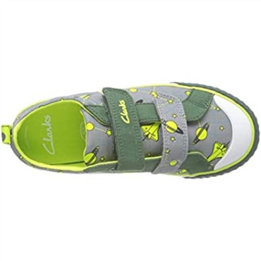 Clarks Grey Interest Foxing Lo K Zapatillas Unisex Para Niños