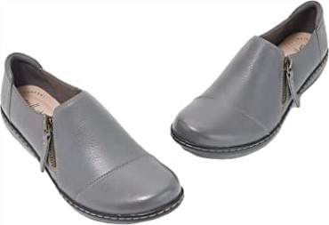 Mocasines De Mujer Clarks Ashland Palm De Piel Gris