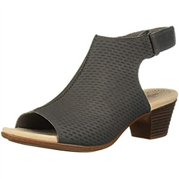 Sandalia Con Tacón Valarie James De Mujer Clarks Nubuck Gris