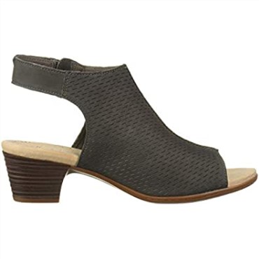 Sandalia Con Tacón Valarie James De Mujer Clarks Nubuck Gris