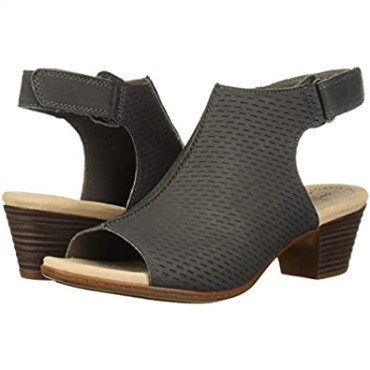 Sandalia Con Tacón Valarie James De Mujer Clarks Nubuck Gris