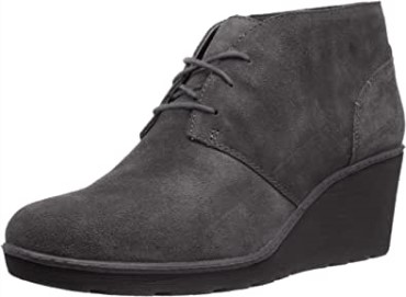 Botas De Combate De Mujer Clarks Grey Suede Hazen Charm