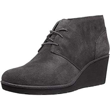 Botas De Combate De Mujer Clarks Grey Suede Hazen Charm