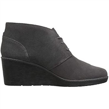 Botas De Combate De Mujer Clarks Grey Suede Hazen Charm