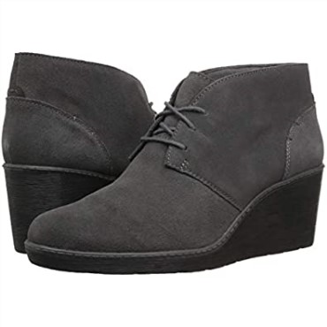 Botas De Combate De Mujer Clarks Grey Suede Hazen Charm