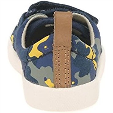 Primeros Zapatos De Lona Para Niños Clarks Halcy High Navy Camo