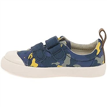 Primeros Zapatos De Lona Para Niños Clarks Halcy High Navy Camo