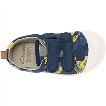 Primeros Zapatos De Lona Para Niños Clarks Halcy High Navy Camo
