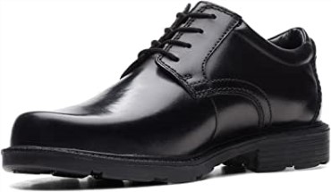 Zapatos De Cuero Clarks Kerton Encaje Negro