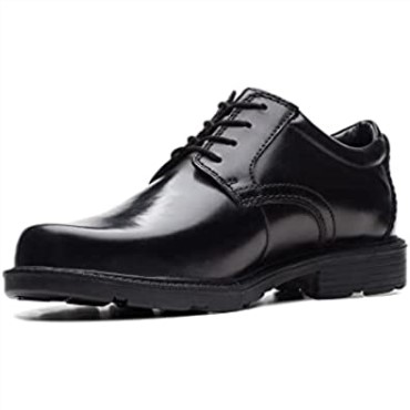 Zapatos De Cuero Clarks Kerton Encaje Negro