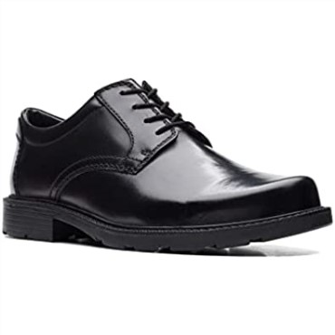 Zapatos De Cuero Clarks Kerton Encaje Negro