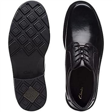 Zapatos De Cuero Clarks Kerton Encaje Negro