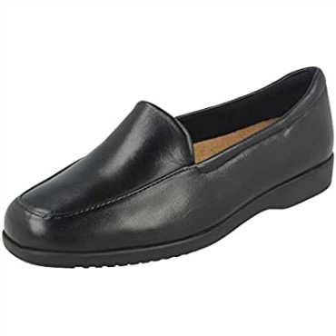 Zapatos Clarks Mujer Mocasines Planos Georgia Cuero Negro