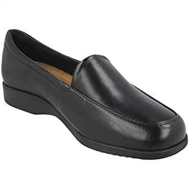 Zapatos Clarks Mujer Mocasines Planos Georgia Cuero Negro