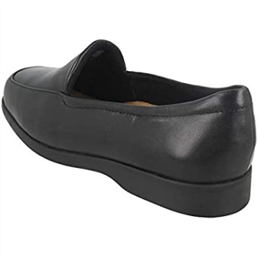 Zapatos Clarks Mujer Mocasines Planos Georgia Cuero Negro