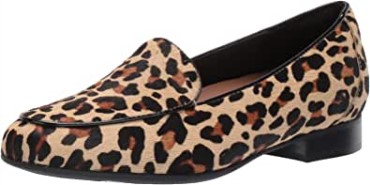 Mocasines Clarks Leopard Po Ny Hair De Cuero Para Niña Sin Rubor