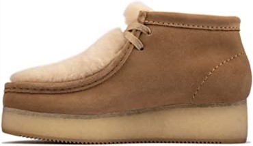 Clarks Light Taned Suede Nueva Mujer Cuña Wallabee Made Vietnam