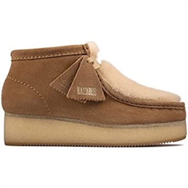 Clarks Light Taned Suede Nueva Mujer Cuña Wallabee Made Vietnam