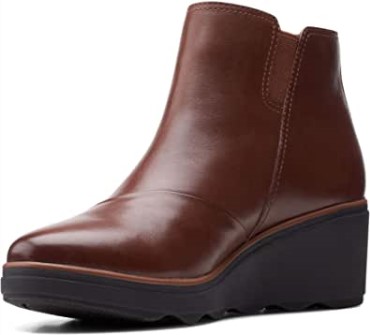 Botas Clarks Mahoga Ny Cuero Mujer Mazy Eastham Charol Negro