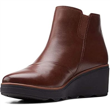 Botas Clarks Mahoga Ny Cuero Mujer Mazy Eastham Charol Negro