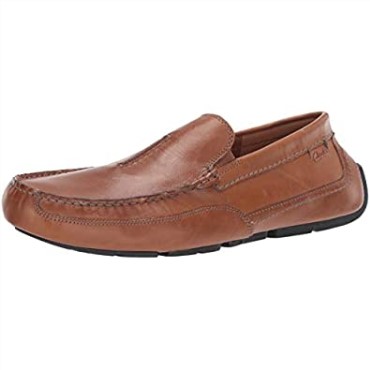 Clarks Ashmont Race Driving Style Loafer Para Hombre, Piel Marrón Claro