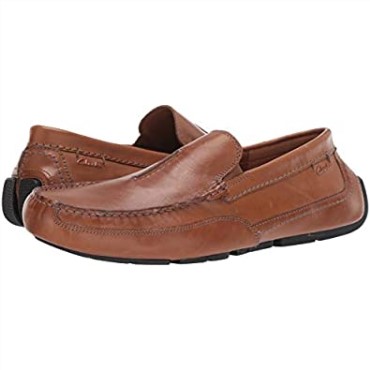 Clarks Ashmont Race Driving Style Loafer Para Hombre, Piel Marrón Claro