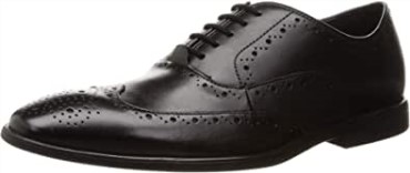 Clarks Hombre Bampton Rhodes Oxford Plano Cuero Negro